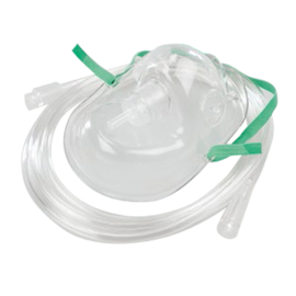 Sauerstoffmaske 11-EB, für Erwachsene, Schlauch 2 m, mit Reservoirbeutel, Set