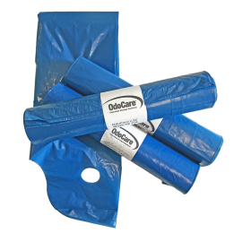 Abverkauf - Entsorgungsbeutel, einfach beschichtet, blau zu Inkontinenzeimer OdoCare, 25 Rollen à 10 Stück