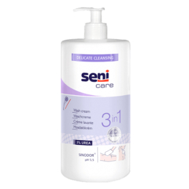 SENI Care Waschcreme 3 in 1 mit 3% Urea, neutralisiert unangenehme Gerüche, Anwendung ohne Wasser