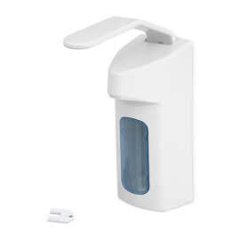 Wandspender DERMADOS, mit Kunststoffpumpe & Schlüssel für 500 ml Spenderflaschen