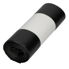 Abfallsack mit PP-Band, HDPE, 110l, 22my, schwarz