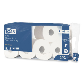 Toilettenpapier TORK® Topa T4, 3-lagig, 29.5 m x 9.4 cm, Packung mit 9 Beutel à 8 Rollen